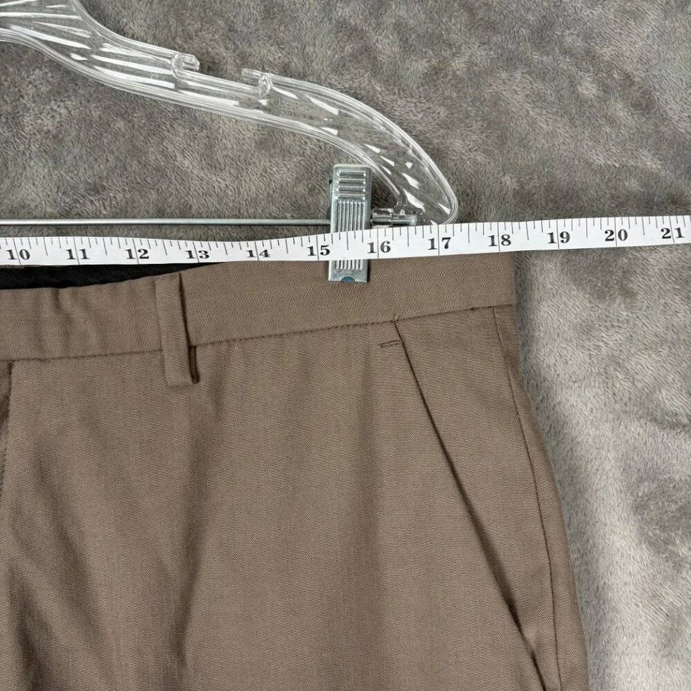 Calvin Klein Brown Dress Pants Men’s 36x32 Minimalist Polyester Blend